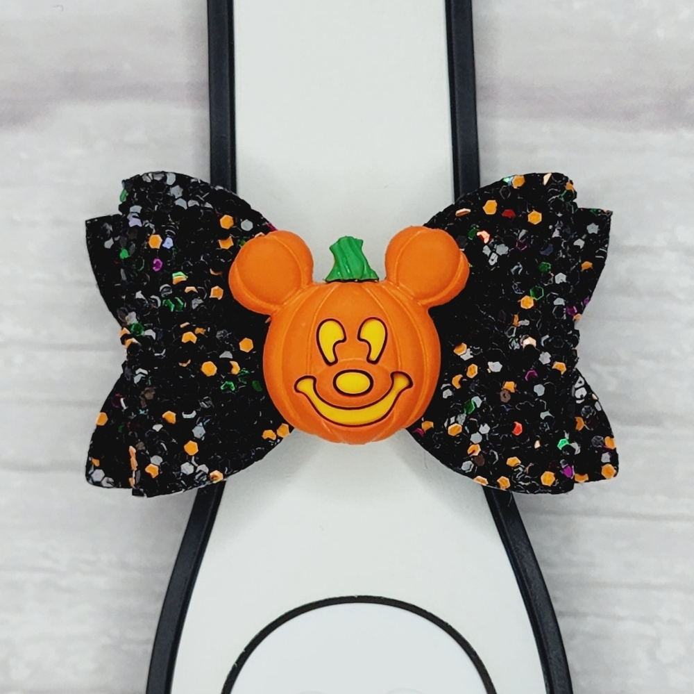 Pumpkin Mickey Band Bow